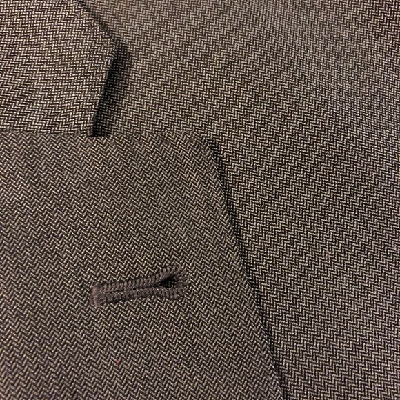 Joseph Jos A Bank Grey Sharkskin Slim Suit 39L - Picture 7 of 7